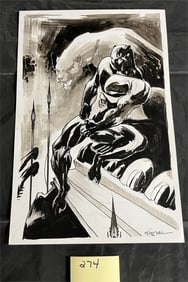 Larry Stroman Signed Black Panther Original Art