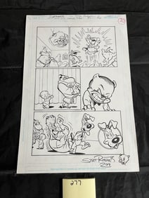 Scott Roberts Original Comic Art w/ Sign & Sketch