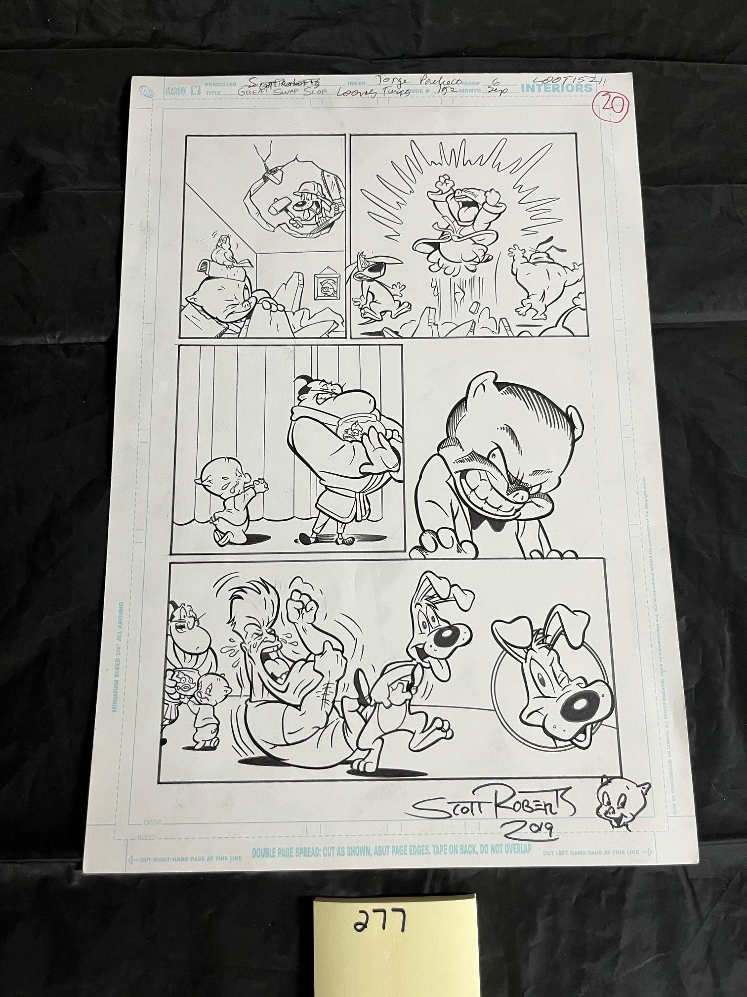 Scott Roberts Original Comic Art w/ Sign & Sketch (1 of 1)