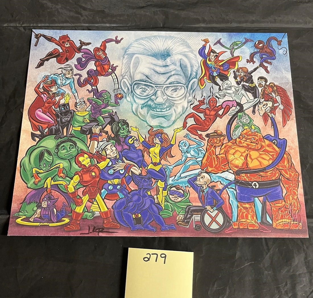 Stan Lee Marvel Print Signed (1 of 2)