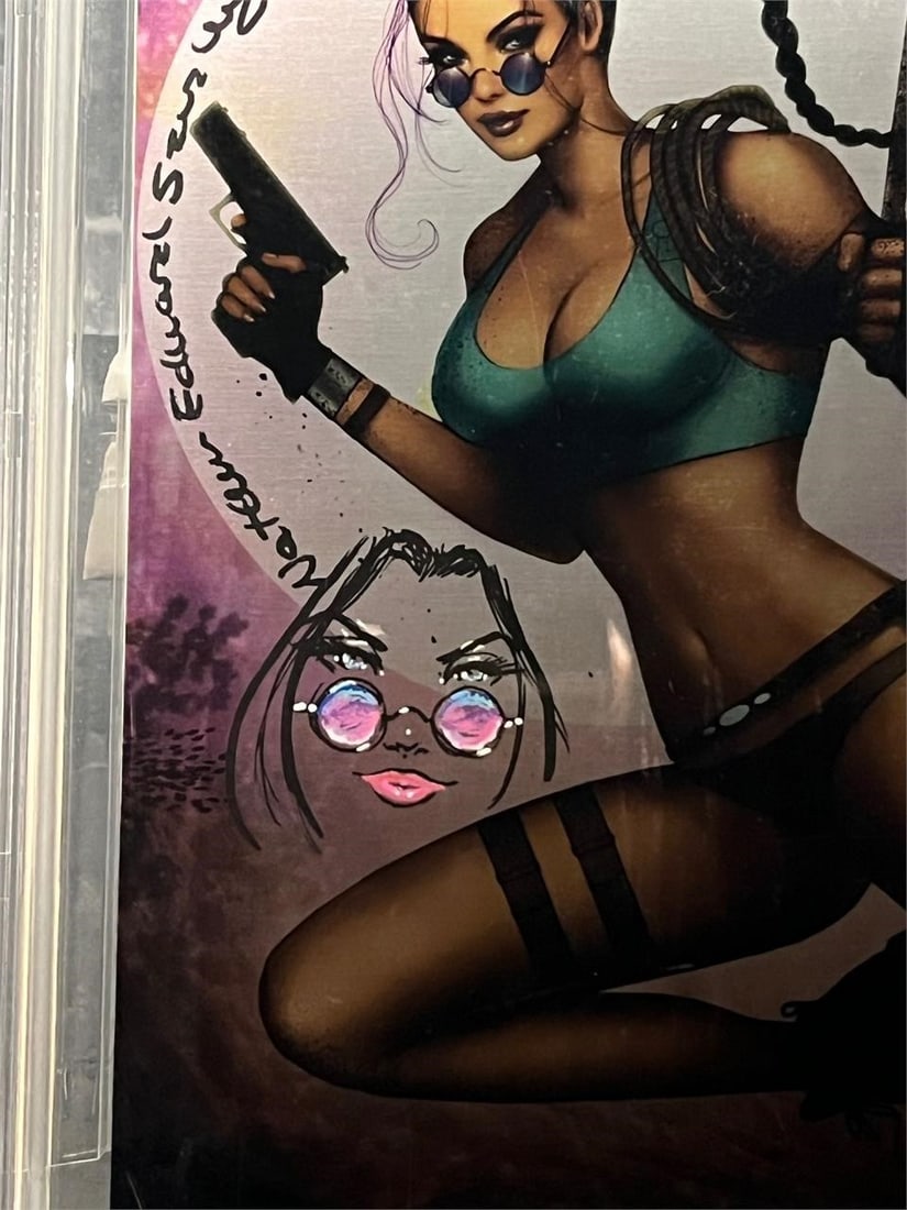 Laura Croft Sketch & Sign Nathan Szerdy Comic CBCS (1 of 2)