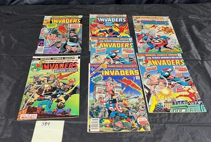 Invaders Marvel Bronze Age Comics w/Schomburg Art