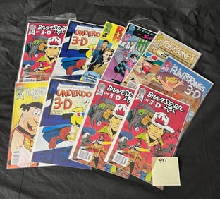 Blackthorne 3-D Comic Lot Underdog, Flintstones +