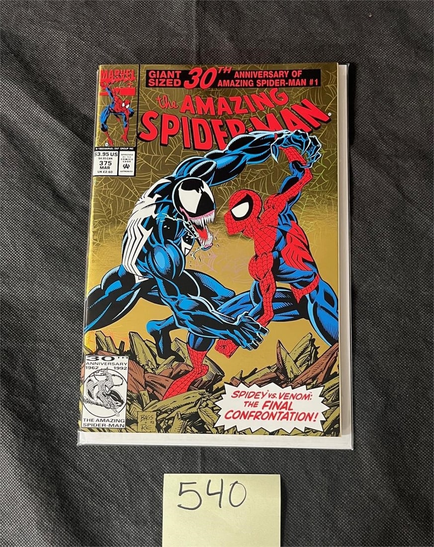 Amazing Spider-man 375 30th Anniversary Issue: Please look at pictures carefully to determine what you believe are the condition of each lot. We offer in person or virtual previews and we can take additional pictures, or answer questions about any