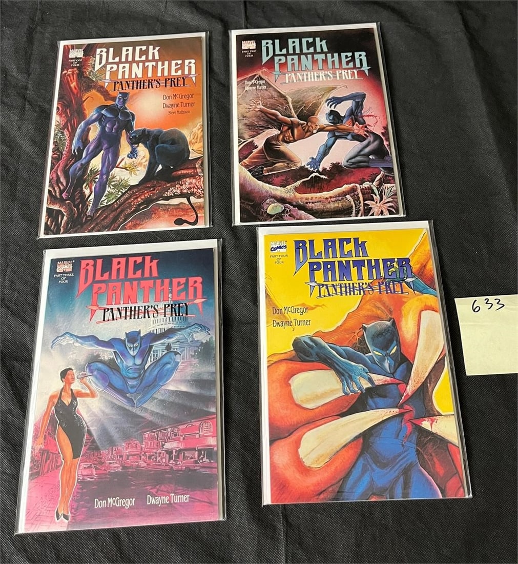 Black Panther Panther's Prey TPB Complete Run: Please look at pictures carefully to determine what you believe are the condition of each lot. We offer in person or virtual previews and we can take additional pictures, or answer questions about any