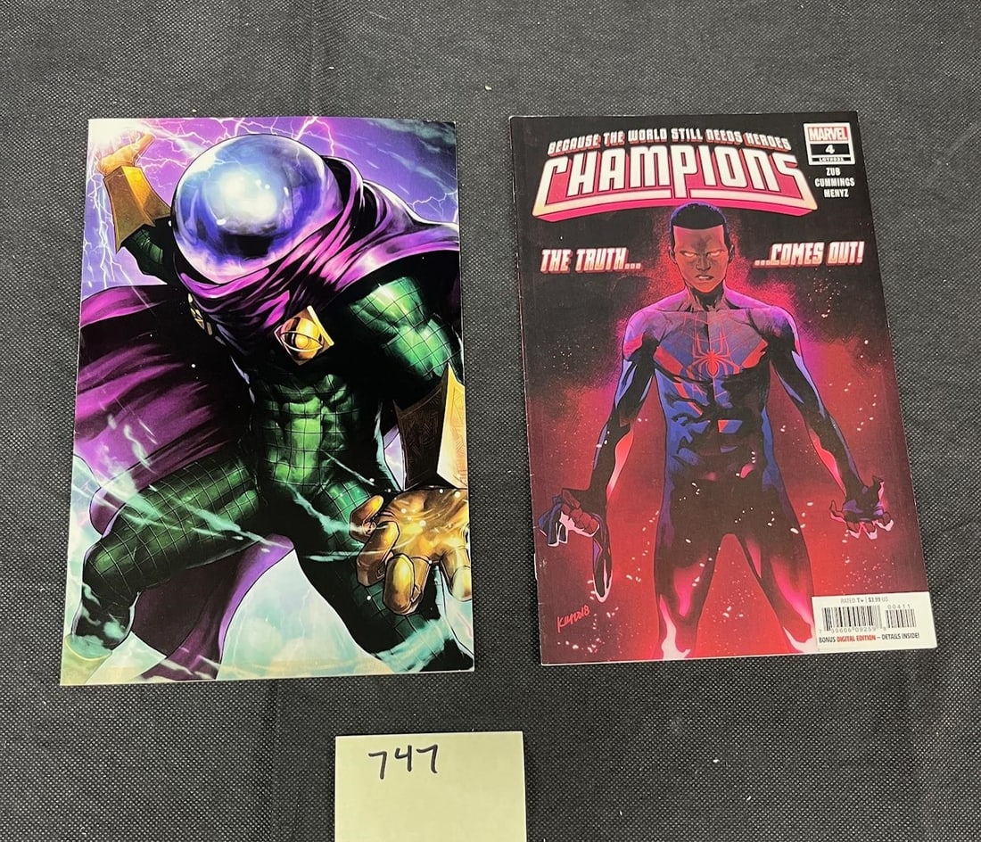 Miles Morales Spider-man 6 & Champions 4: Please look at pictures carefully to determine what you believe are the condition of each lot. We offer in person or virtual previews and we can take additional pictures, or answer questions about any