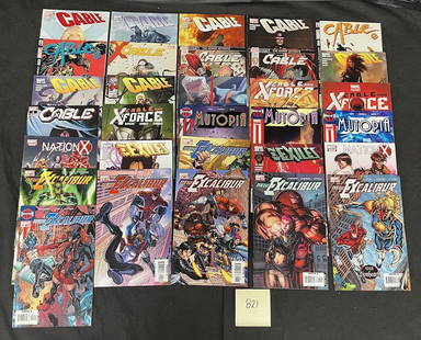 Modern Age Marvel Comics w/ Cable: Please look at pictures carefully to determine what you believe are the condition of each lot. We offer in person or virtual previews and we can take additional pictures, or answer questions about any
