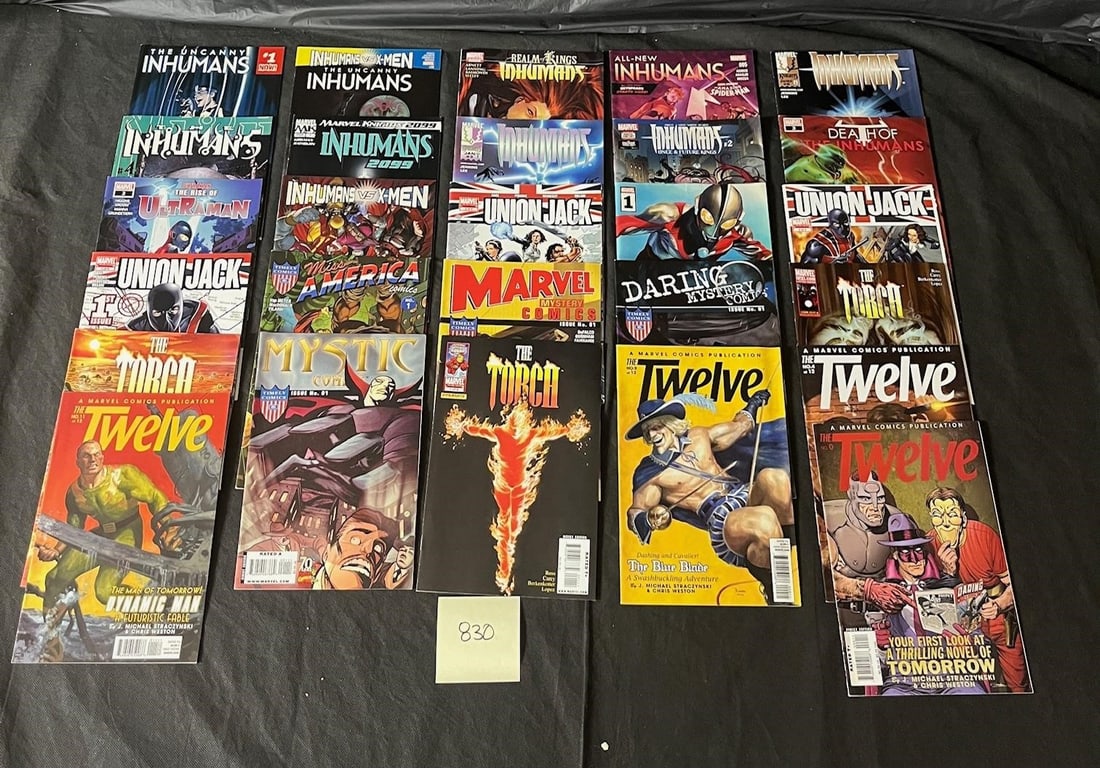 Mix of Modern Age Marvel Comics w/Inhumans: Please look at pictures carefully to determine what you believe are the condition of each lot. We offer in person or virtual previews and we can take additional pictures, or answer questions about any