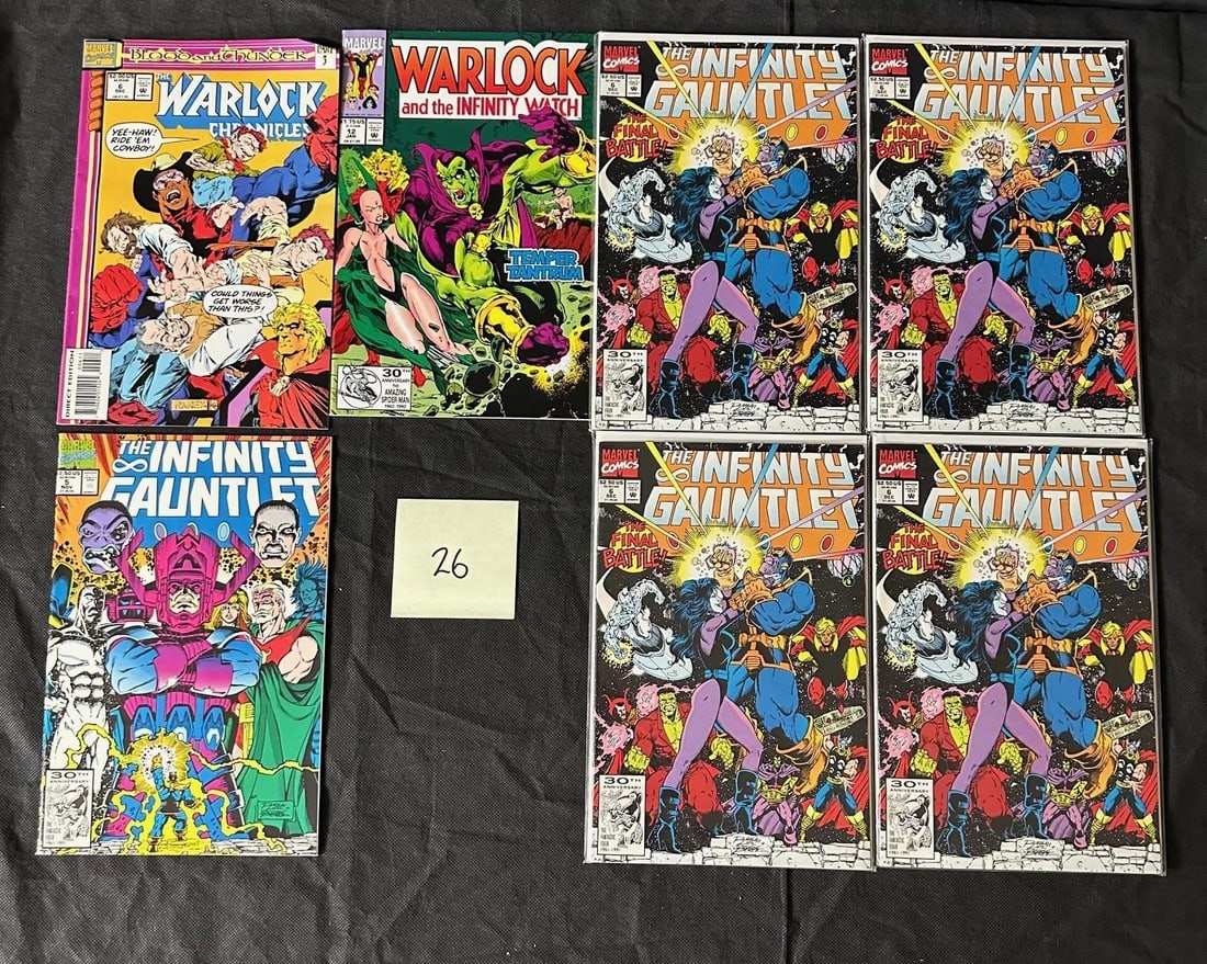 Warlock & Infinity Gauntlet Marvel Comic Books (1 of 2)