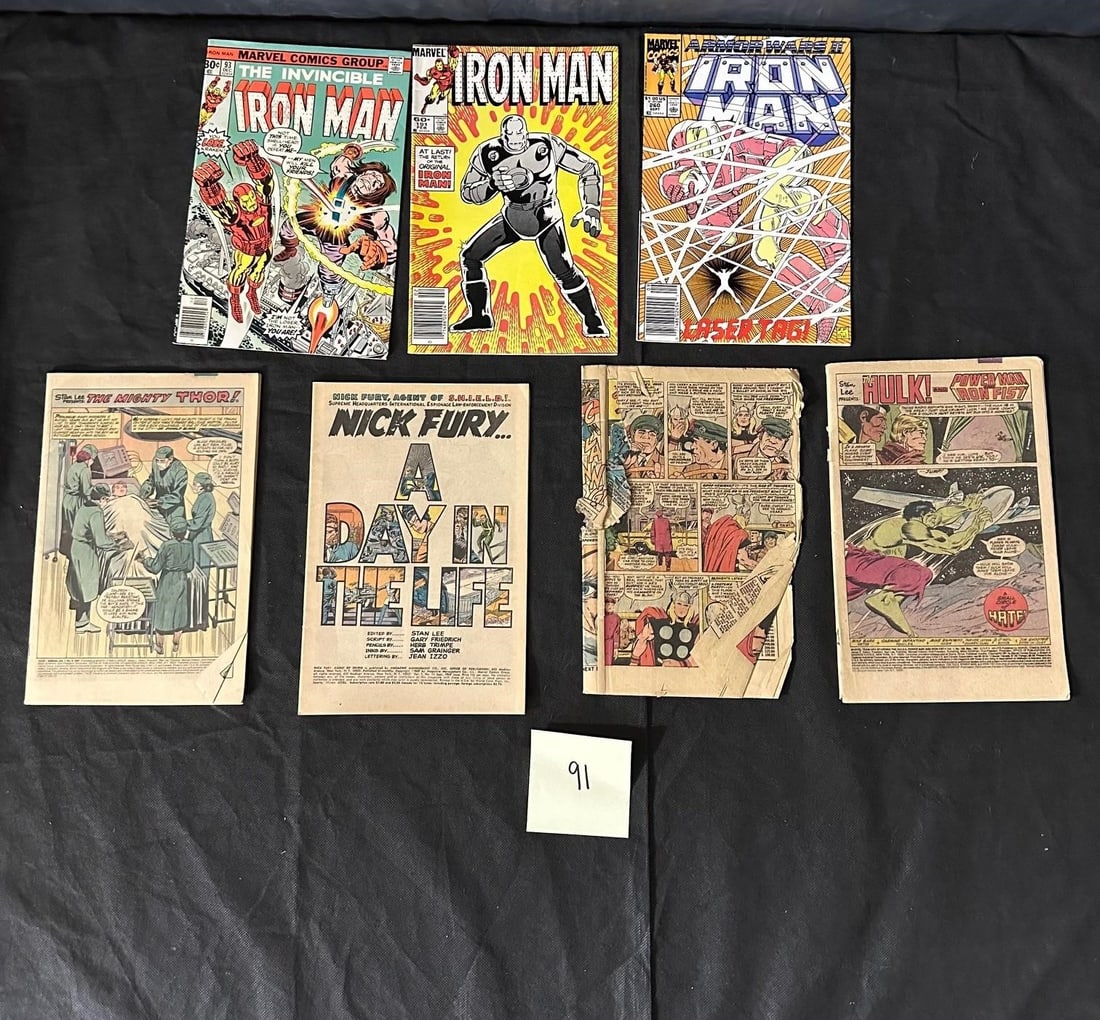 Iron Man Marvel Comic Books + Coverless Comics (1 of 1)