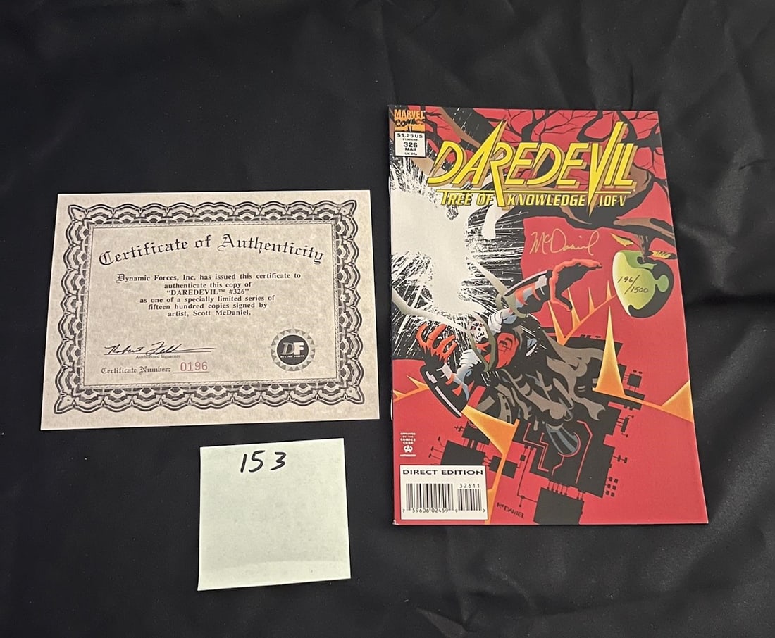 Daredevil 326 Signed by Scott McDaniel w/ DF COA (1 of 1)