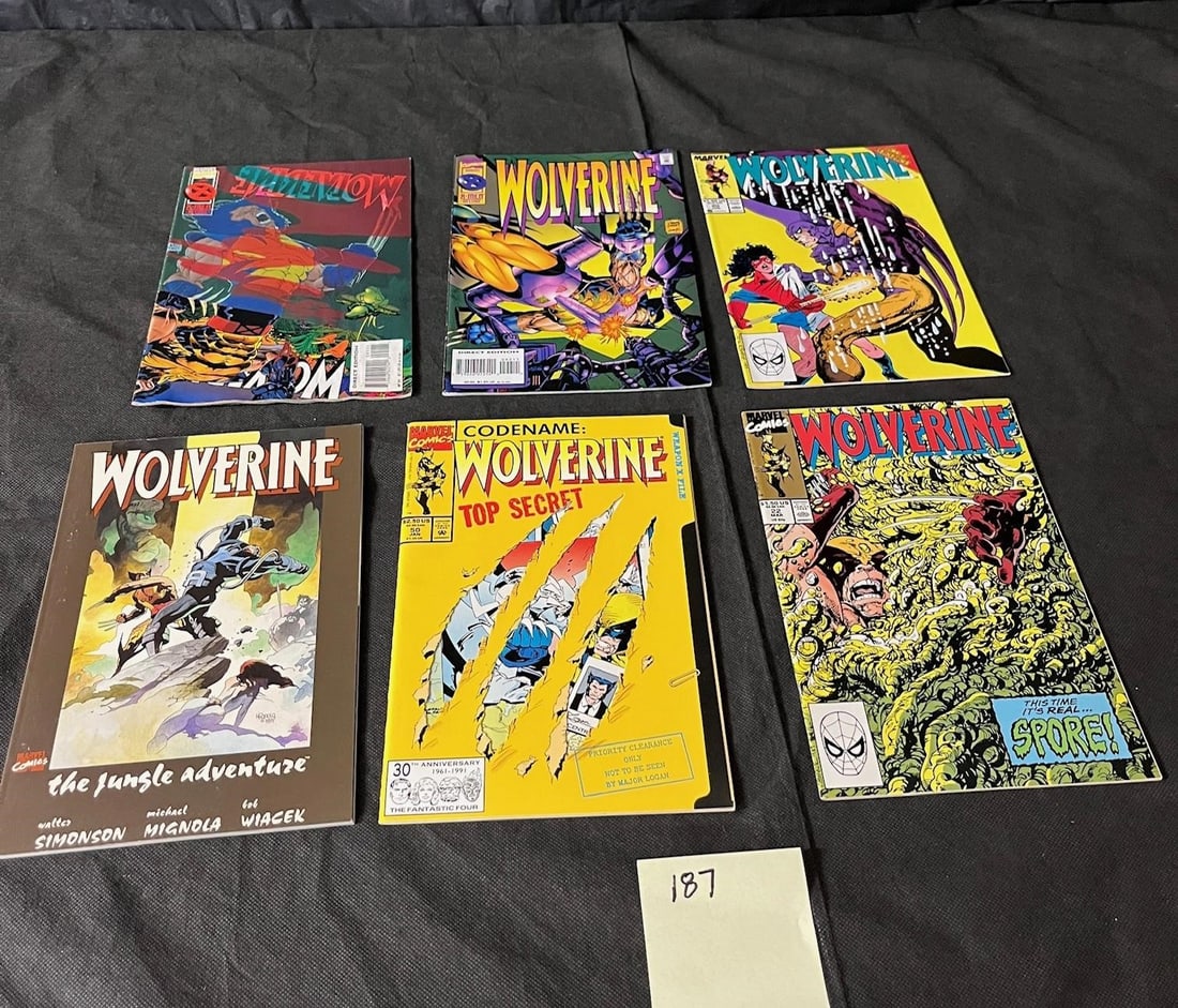 Mix of Wolverine Comic Books: We offer in person or virtual previews of auction lots up until the day before the auction. All items are sold as is. Please look at pictures carefully to determine what you believe are the condition