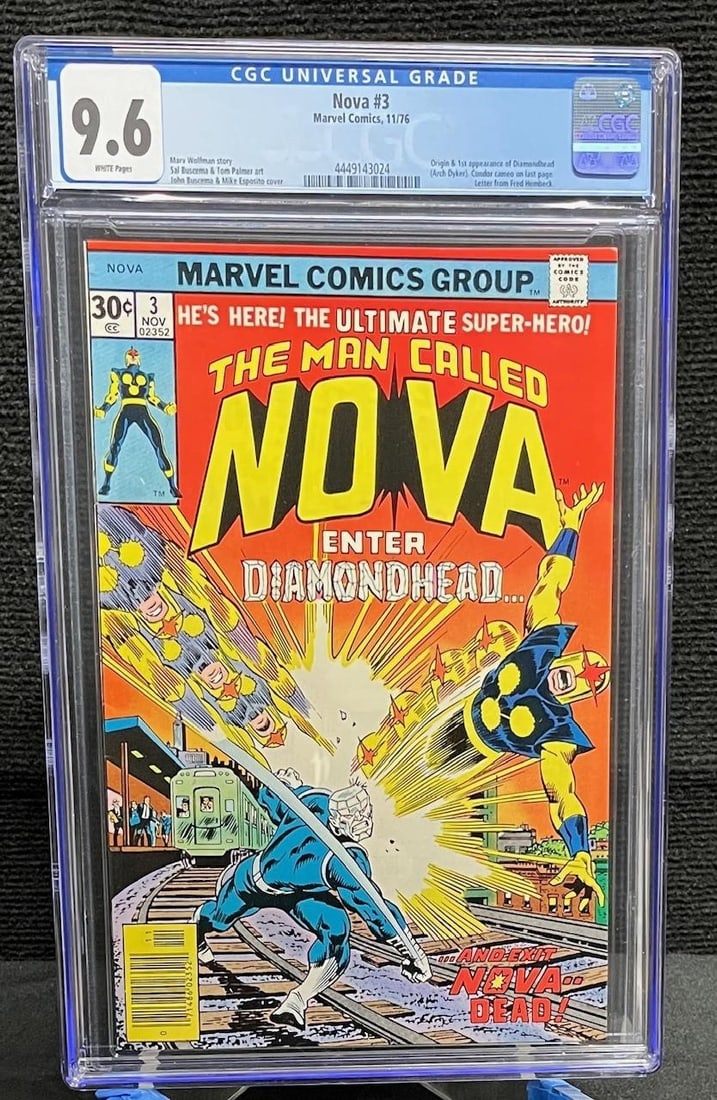 Nova 3 CGC 9.6 Marvel Bronze Age Comic (1 of 1)