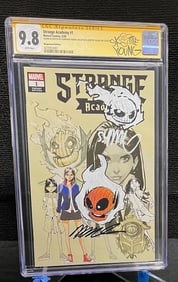 Humberto Ramos, Skottie Young Sign & Color Sketch and full color sketch on a strange academy comic,