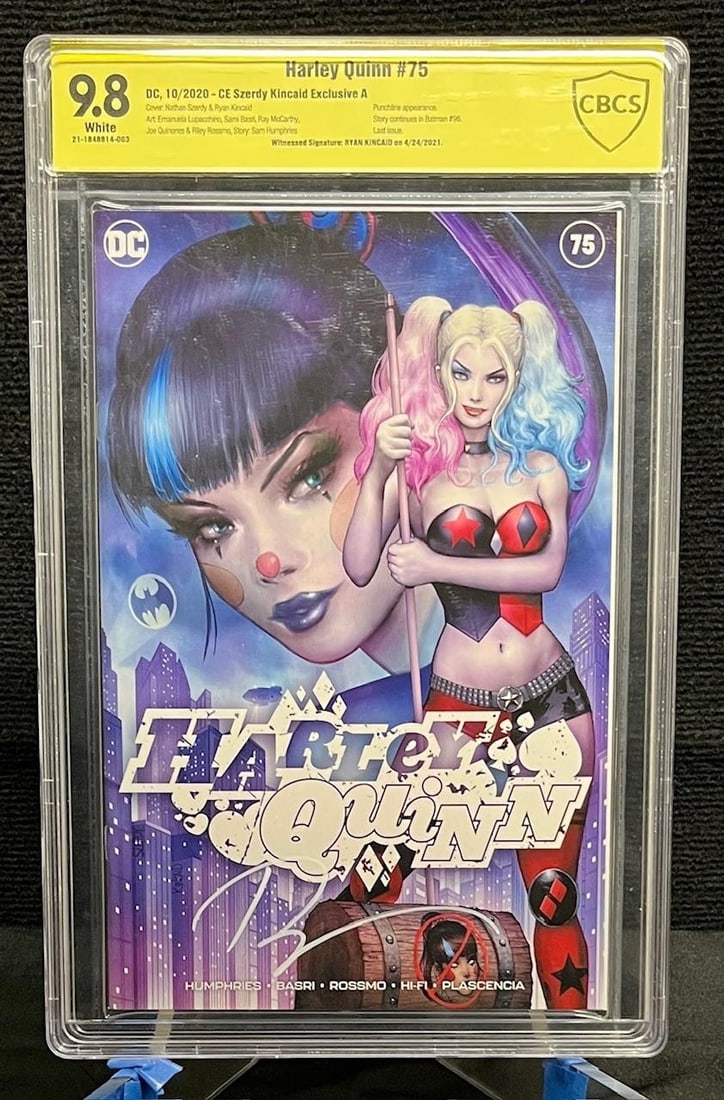 Harley Quinn 75 Signed by Ryan Kincaid CBCS 9.8 (1 of 1)