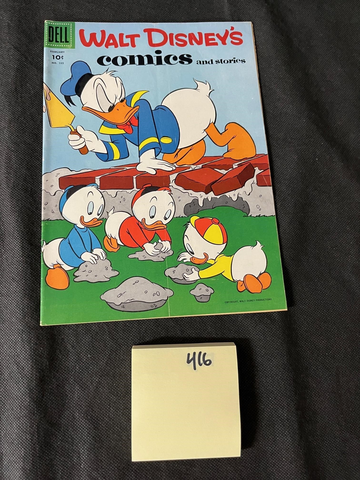 Walt Disney's Comics & Stories 185: We offer in person or virtual previews of auction lots up until the day before the auction. All items are sold as is. Please look at pictures carefully to determine what you believe are the condition 