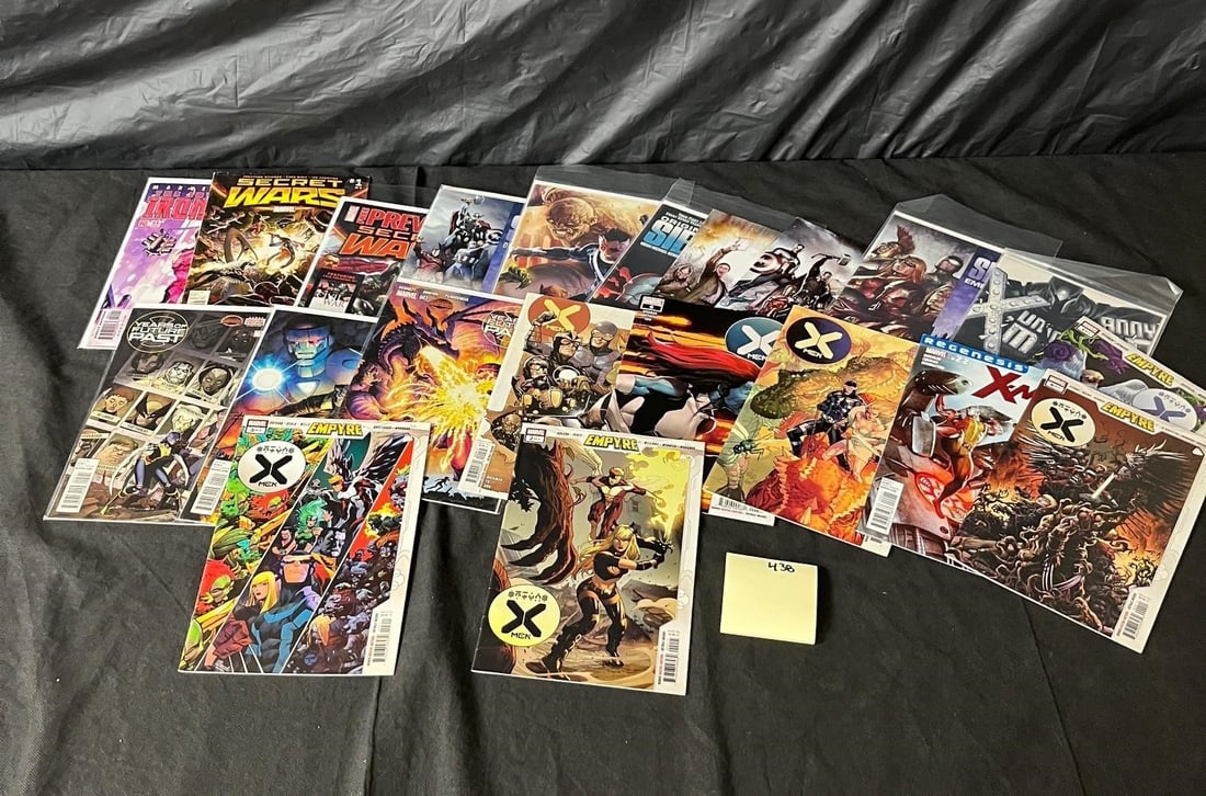 Mix of Modern Age Marvel Comic Books: We offer in person or virtual previews of auction lots up until the day before the auction. All items are sold as is. Please look at pictures carefully to determine what you believe are the condition