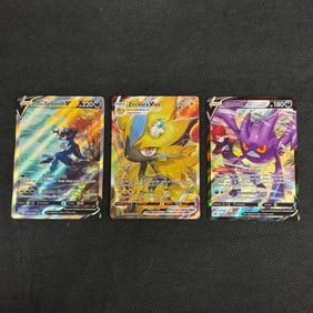 Samurott V, Crowbat V, Zeraora VMAX