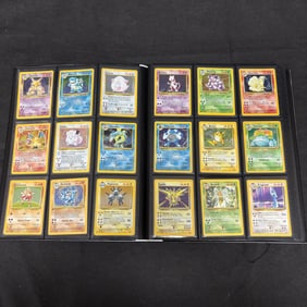 Complete Unlimited Base Set Pokemon Card Binder