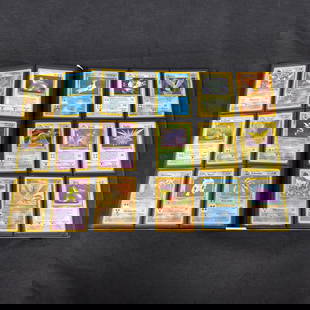 Complete Vintage Unlimited Fossil Set Binder: Complete Set of Vintage Unlimited Fossil Set Pokemon Card Binder. 1-62. Includes Gengar, Dragonite, Moltres. This lot comes from a trading card store. As per the consigner, they have listed this set a