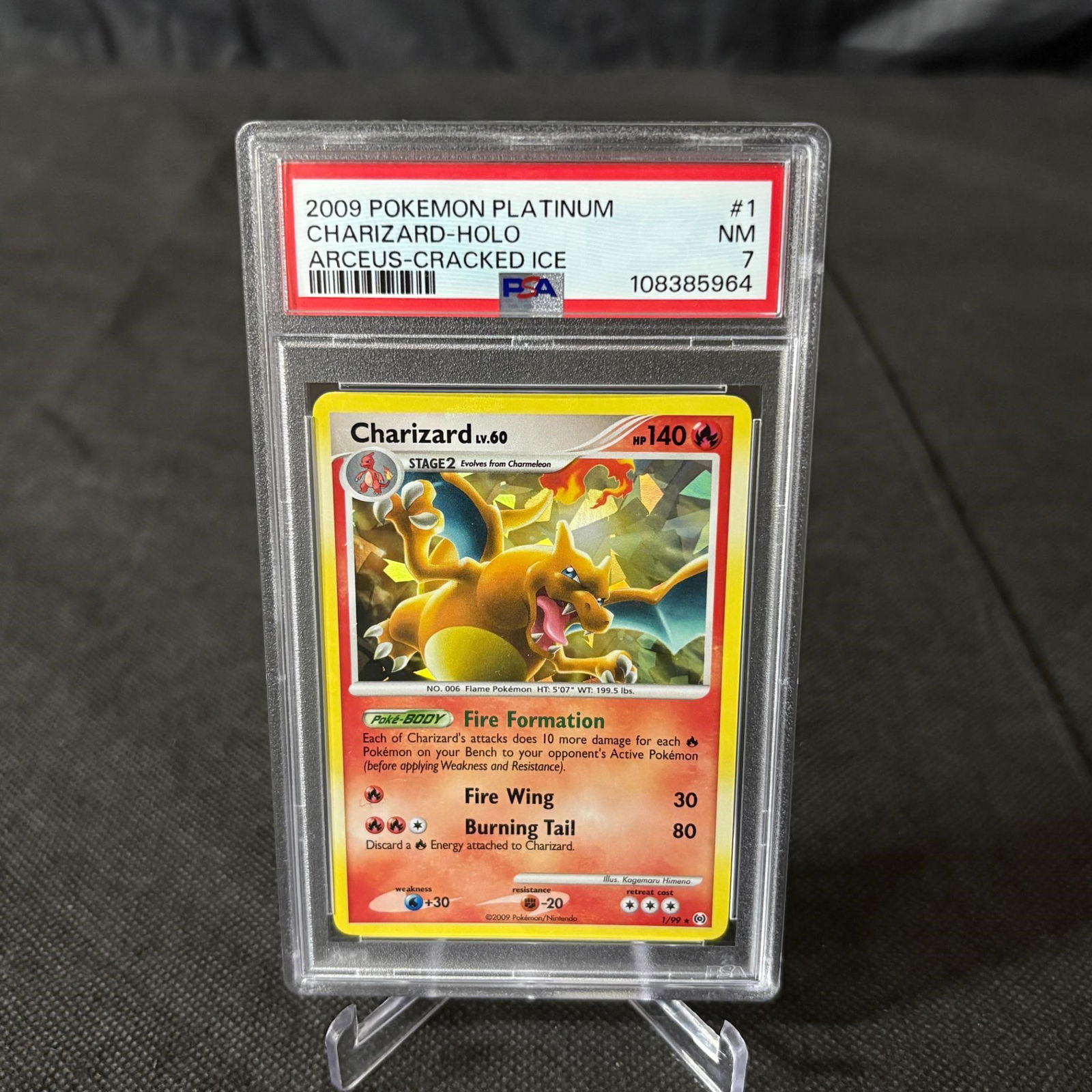 PSA 7 Charizard, Cracked Ice Holo (1 of 2)