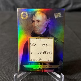 Zachary Taylor Relic Card, Writing