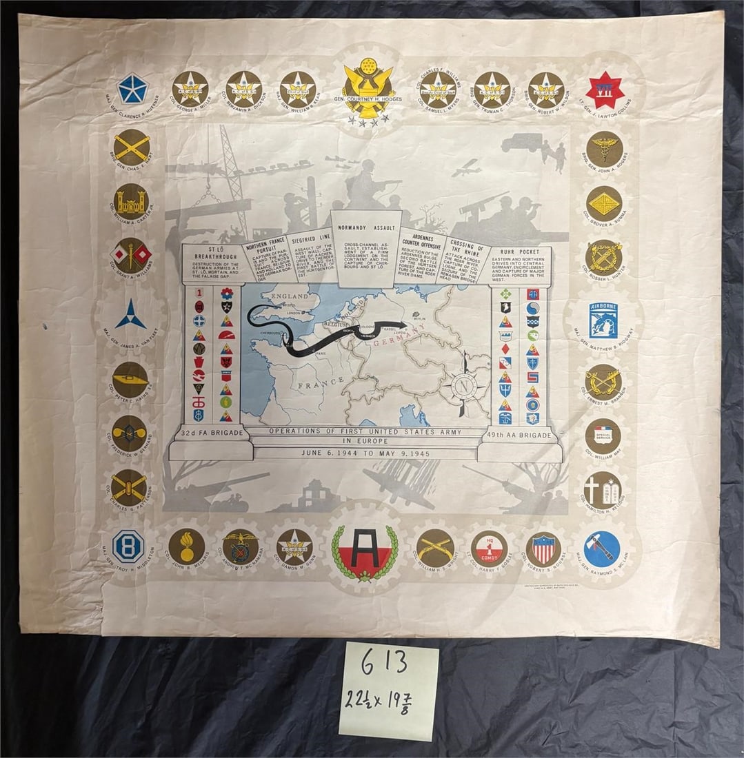 1st Army WW2 European Theater Operation Map (1 of 1)