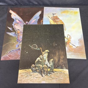 Lot of Frazetta Fantasy Art Prints
