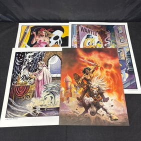 Lot of Vintage Frank Bruner Art Prints, Conan +