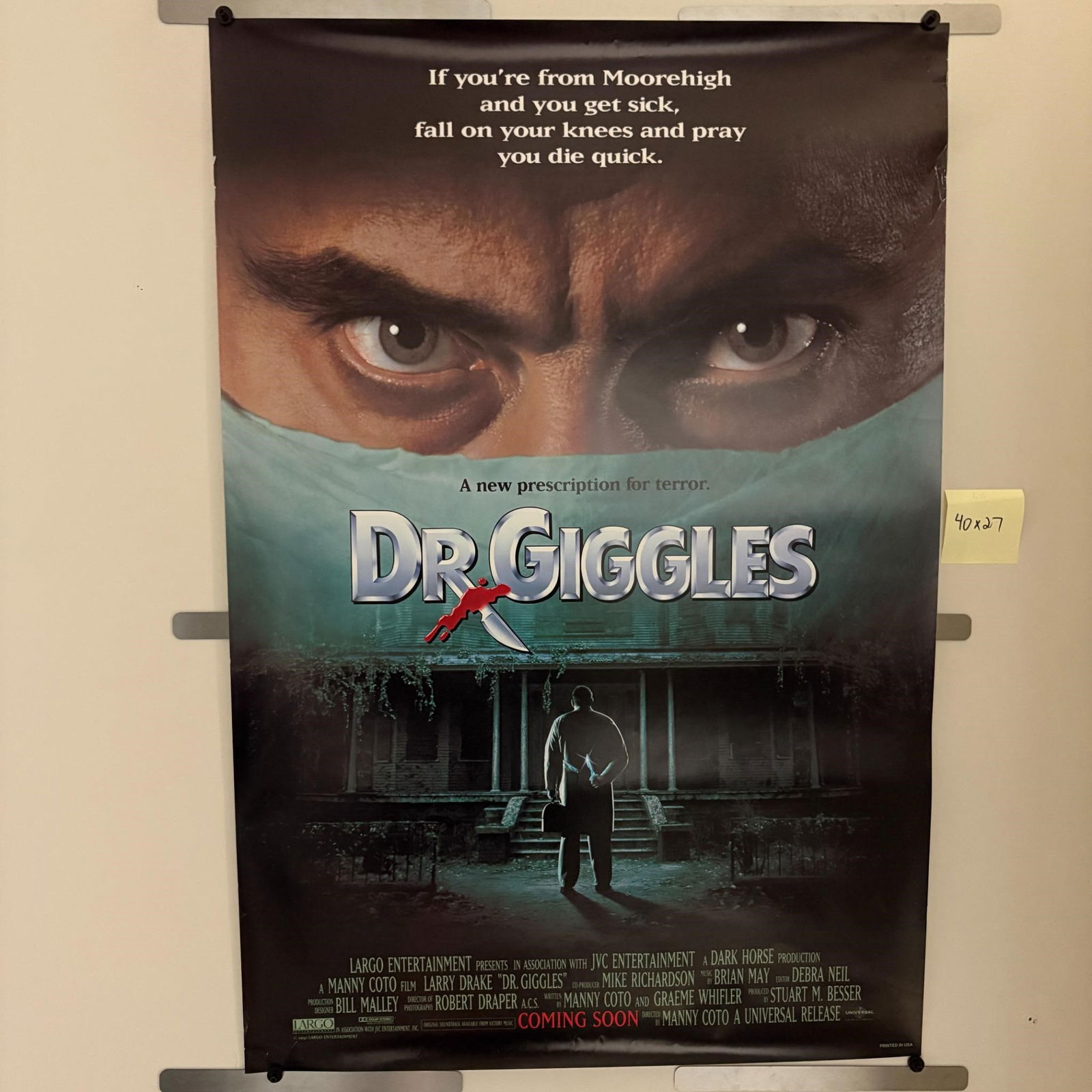 Dr. Giggles Original 1992 Movie Poster (1 of 1)