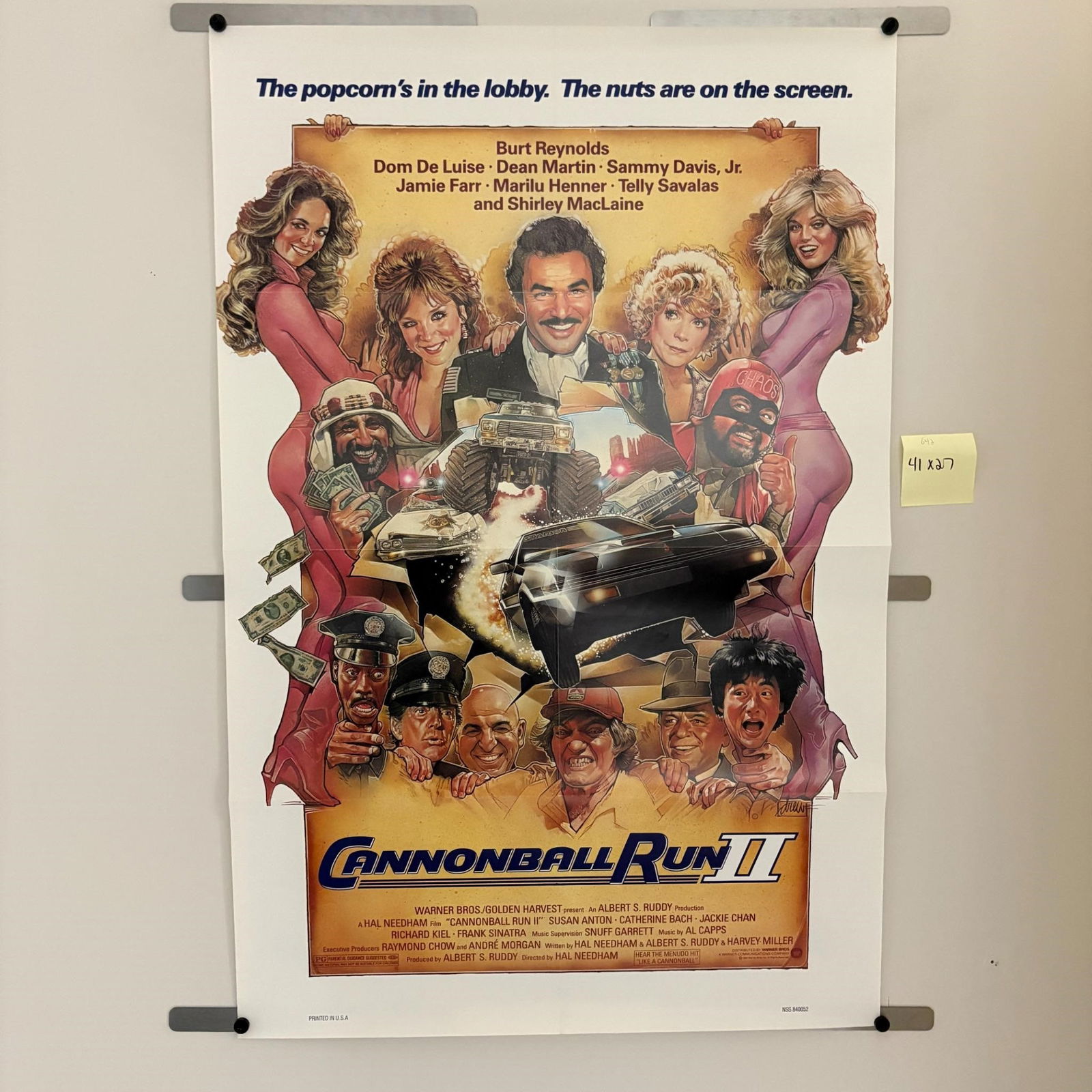 Cannonball Run 2 Original 1984 Movie Poster (1 of 1)