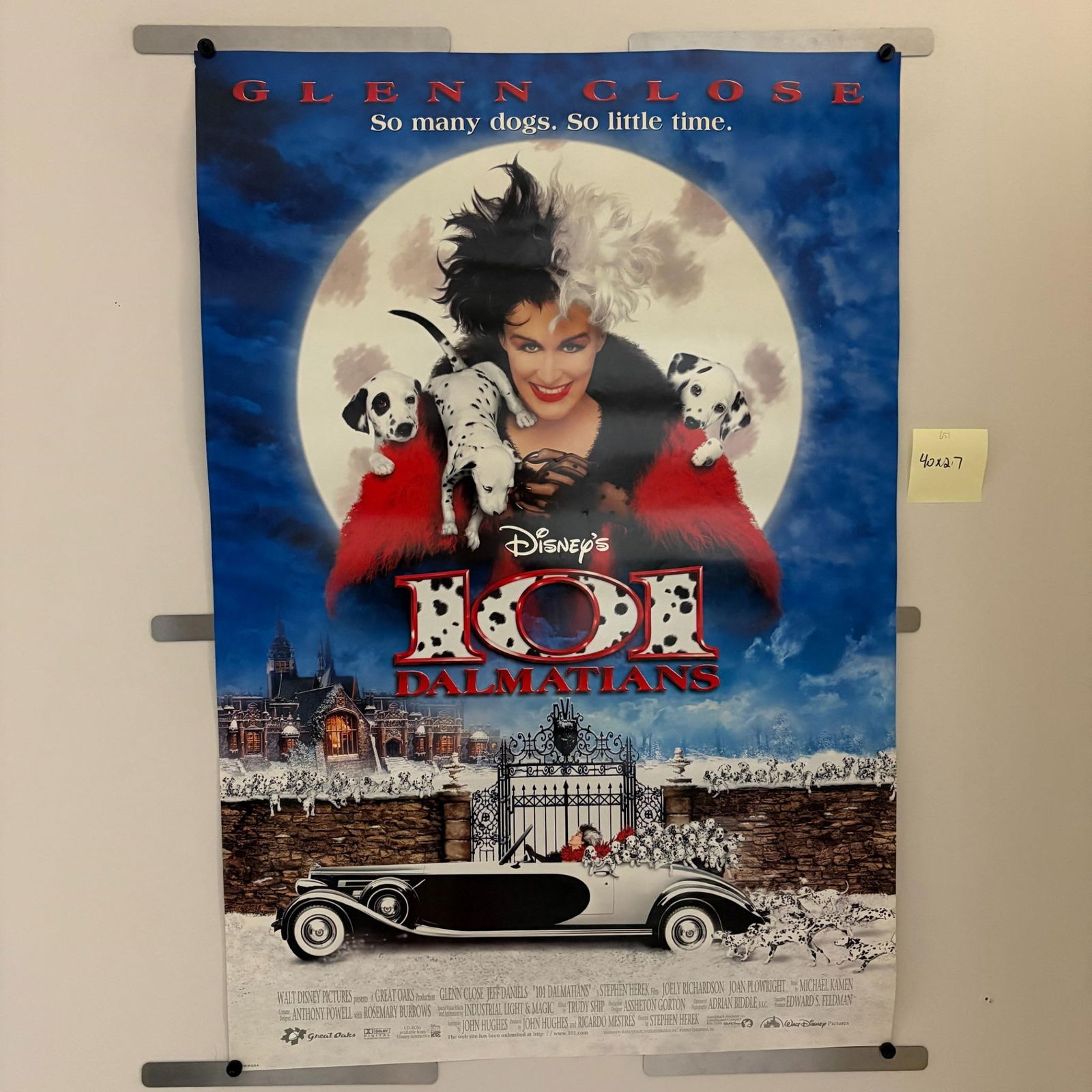 101 Dalmatians 1996 Live Action Double Sided 1 Sh (1 of 2)