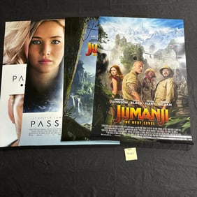 Passengers and Jumanji Movie Posters Double Sided