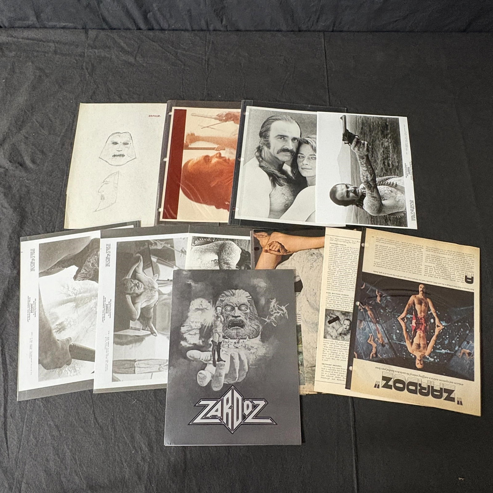 Zardoz Original Promotional Kit and Photos: Starring Sean Connery. We offer in person or virtual previews of auction lots up until the day before the auction. All items are sold as is. Please look at pictures carefully to determine what you bel