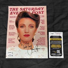Jane Seymour Signed Magazine Cover, JSA COA