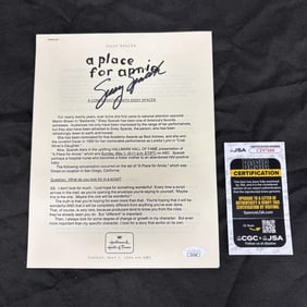 Sissy Spacek Signed Press Release, JSA COA