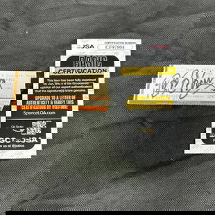 BB King Signed Concert Ticket, JSA COA: Concert Ticket Signed by BB King. JSA COA. We offer in person or virtual previews of auction lots up until the day before the auction. All items are sold as is. Please look at pictures carefully to de