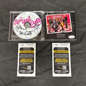 New York Dolls Band Signed CDs JSA COA