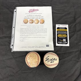 Bill Madlock 2000th Career Hit Ball, Sig Ball COA
