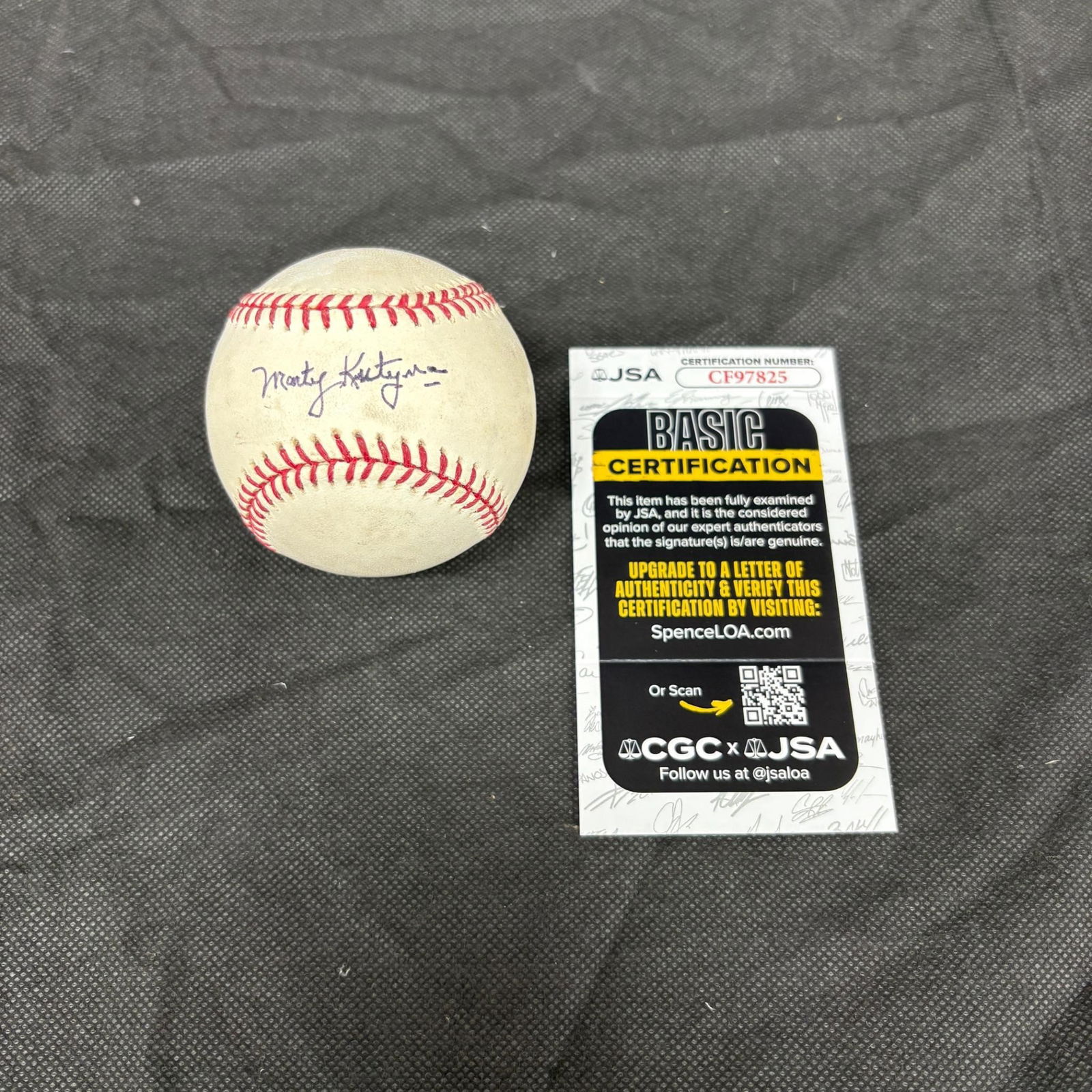 Marty Kutyna Signed Baseball JSA COA (1 of 3)