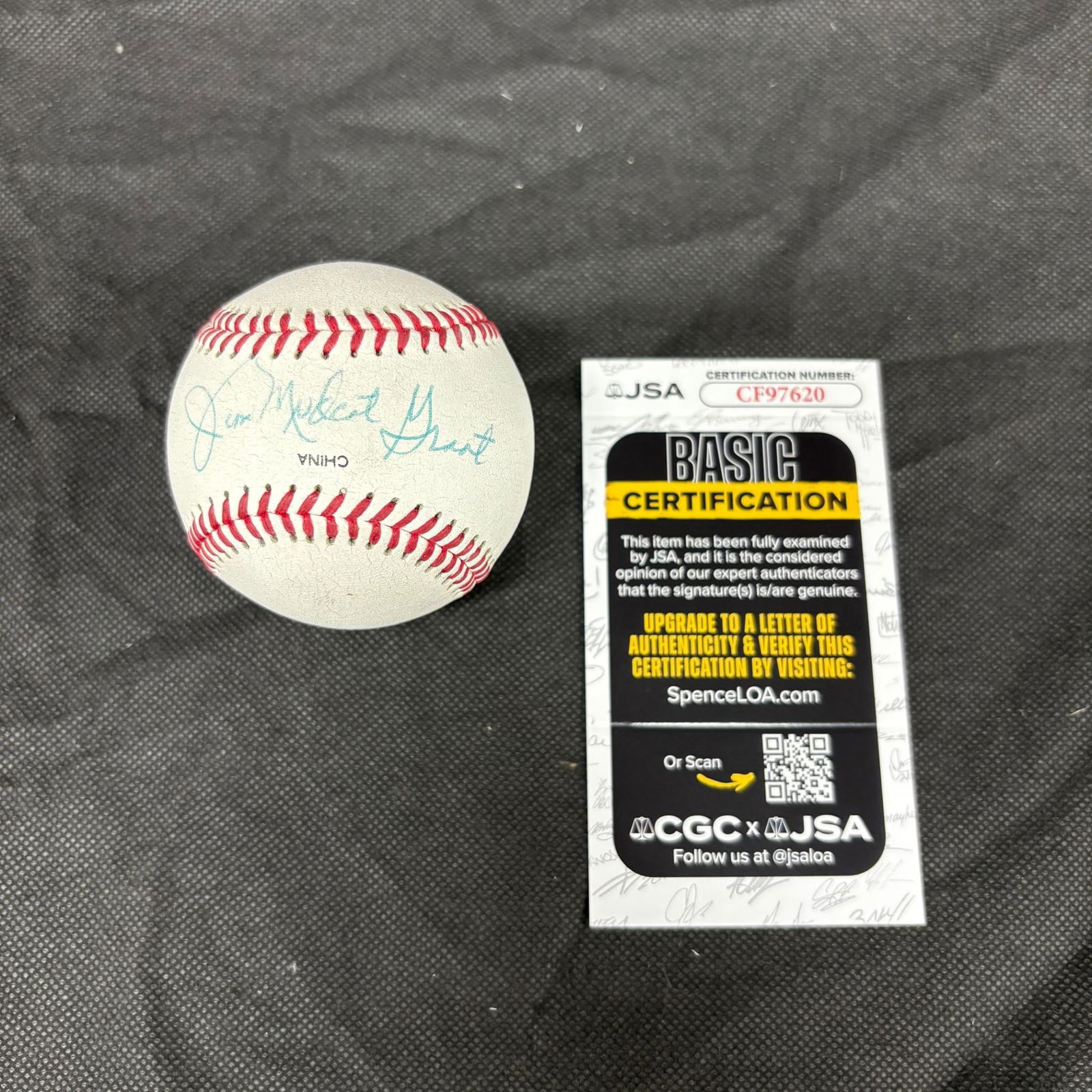 Jim Mudcat Grant Signed Baseball, JSA COA (1 of 3)