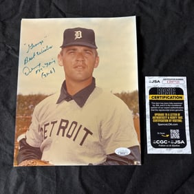 Denny McLain Signed Photo, JSA COA