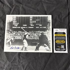 Bob Feller Signed Photo, JSA COA