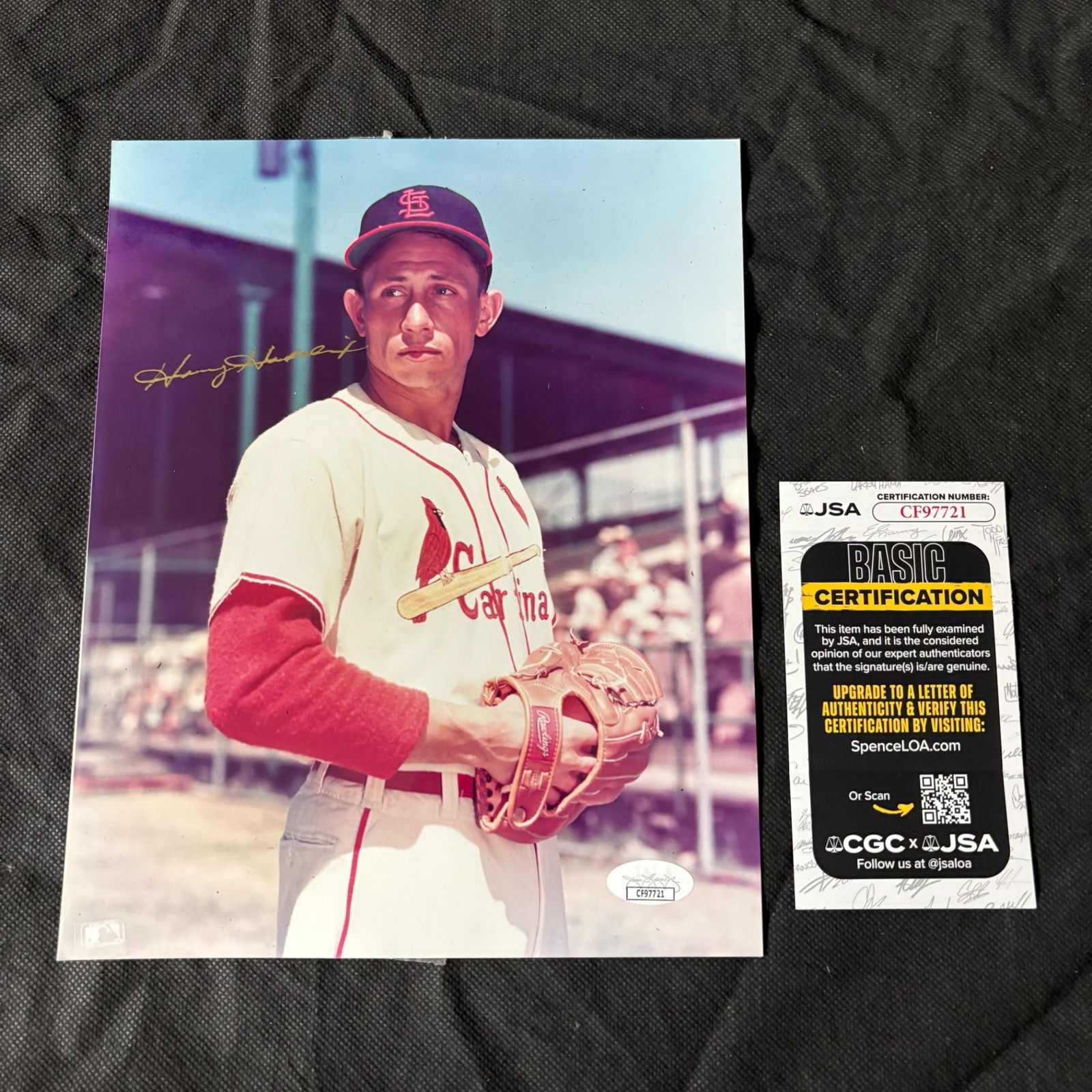 Harvey Haddix Signed Photo: Harvey Haddix Signed Color 8x10 Photo JSA COA. Baseball Player. We offer in person or virtual previews of auction lots up until the day before the auction. All items are sold as is. Please look at pic