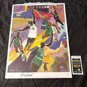 Bill Russell Signed Lithograph, JSA COA