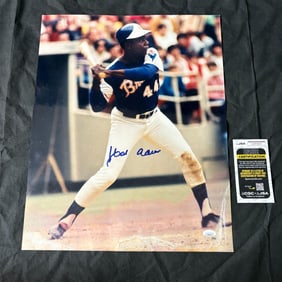 Hank Aaron Signed Photo, JSA COA