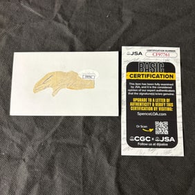 Earl Johnson Signed Cut, JSA COA