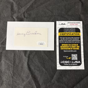 Harry Brecheen Signed Signed Cut, JSA COA
