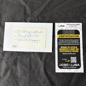 Dom Dimaggio Signed Cut, JSA COA