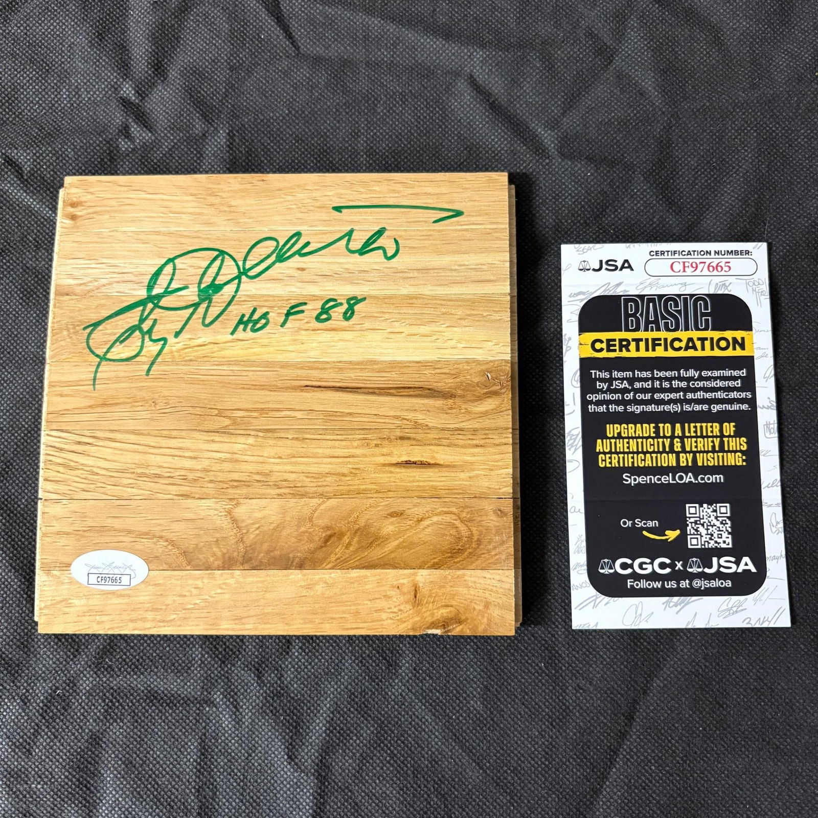 Clyde Lovellette Signed Floorboard JSA COA (1 of 2)